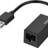 Adapter sieciowy Hama Hama - Netzwerkadapter - USB2.0 - 10/100 Ethernet x 1 - Schwarz (00200324) 10 / 100 MBit/s LAN (10