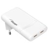 Ładowarka sieciowa Akyga 65W 2×USB-C PD 5-20V/2,25-3A biała
