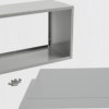 Steel enclosure, (L x W x H) 381 x 178 x 229 mm, gray (RAL 7046), IP32, 1415J