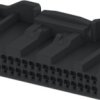 Socket, unequipped, 40 pole, straight, 2 rows, black, 1674312-2