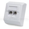 Puszka natynkowa 2xRJ-45, kat5e, UTP, kątowa, PNK-K5-88B