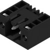 Pin header, 2 pole, pitch 3.5 mm, angled, black, 1615530000