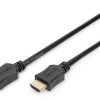 Connection cable, 10 m, black, HDMI plug type A, straight to HDMI plug type A, straight, AK-330107-100-S