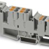 Potential collecting terminal, push-in connection, 1.5-50 mm², 11 pole, 105 A, 8 kV, gray, 3214080