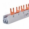 Szyna łączeniowa widełkowa MCB typ L 2-biegunowa 16mm2 63A na 56 modułów 1 m MOREK