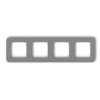 Mini Ramka Uniwersalna Poczwórna Zaokrąglona Z Tworzywa Szary Mat 27Mrtz-4