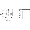 Jumper, pitch 2.54 mm, 1 kV, 2.5 A, gold-plated, black, CAB 4 05 G SCHWARZ