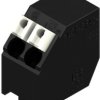 PCB terminal, 2 pole, pitch 3.5 mm, AWG 28-14, 12 A, spring-clamp connection, black, 1885180000