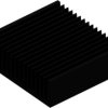 Extruded heatsink, (L x W x H) 150 x 160 x 50 mm, 1.25 to 0.55 K/W, black anodized, 10019943