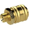 Quick-release coupling, L 41 mm, 35 bar, brass, for hose, 107210