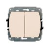 TREND Wyłącznik pojedynczy ze schodowym podświetlany (dwa klawisze bez piktogramów wspólne zasilanie) beżowy 1WP-10L.11 KARLIK