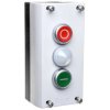 Kaseta sterownicza 3-otworowa START/STOP/lampka biała 2Z 2R szara IP67 M22-I3-M2 216533