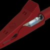 Alligator clip, red, max. 4 mm, L 41.5 mm, CAT O, socket 2 mm, 973584101