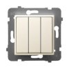 ARIA Wyłącznik potrójny zwierny przycisk ecru ŁP-24U/m/27 OSPEL