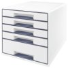 Leitz WOW Drawer Cabinet CUBE 5 Drawer white