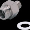 Screw-in adapter, 30 bar/3 MPa, M18, M12 for flow and temperature sensors, E40128