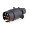 Wtyk przyczepy samochodowej 7p Plastik, z nakrętką, 7 Pin