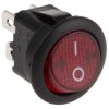 Przełącznik kołyskowy Wł.-wył. podświetlany 12 A DPST Czerwony APEM