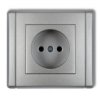 Flexi Gniazdo Pojedyncze B/U Srebrny Metalik 7Fgp-1P