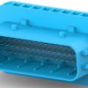 Connector, 46 pole, pitch 4 mm, straight, blue, 3-2331102-1