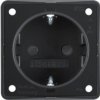 Integro Flow Gniazdo schuko z podwyższoną ochroną styków czarny 947792503 HAGER