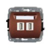 Trend Gniazdo Podwójne 2Xusb-Aa 3.0 Brązowy Metalik 9Gusb-6