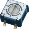 Encoding rotary switch, 10 pole, BCD, straight, 100 mA/2.4 VDC, S-4010B