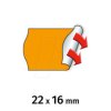 30007332 Price labels, 22x16 mm, permanent, orange, 6000 pieces