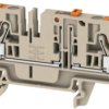 Disconnect/test-disconnect terminal block, push-in connection, 0.5-4.0 mm², 20 A, 4 kV, dark beige, 2429850000