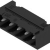 Pin header, 5 pole, pitch 5 mm, angled, black, 1840150000