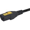Power cord, International, C14-plug, straight on C13 socket, straight, SVT 3 x AWG 18, black, 3 m, 3-100-361