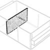 ESD partition wall kit, with 24 pieces, black, (L x W x D) 49 x 87 x 1.8 mm, ESD TRENNWAND 150-02