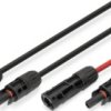 Extension cable, 4 mm solar plug to 4 mm solar coupling socket, 15 m, 6.0 mm², black/red, 1.5 kV, 30 A, DK-SCEC66-0150
