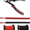 PVC-stranded wires kit, halogen free, 0.5 mm², 100 x 0.08 mm, black/red, outer Ø 2 mm, 23CW028