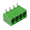 4-Way 3.81mm Horizontal PCB Header Closed Ends Green 10A 300V