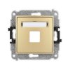 ICON Mechanizm gniazda multimedialnego pojednczego bez modułu (standard Keystone) złoty 29IGM-1P