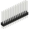 Pin header, 30 pole, pitch 1.27 mm, straight, black, SLVW408030Z