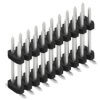 Pin header, 20 pole, pitch 2 mm, angled, black, SLY12SMD09220Z