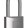 Kłódka średnica szekli: 6mm RS PRO z kluczem W budynkach, na zewnątrz Aluminium, stal nierdzewna Szary