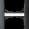 MEG4022-3614 M-PURE, cover-frame, 2-gang, anthracite, with label holder