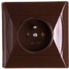 Akcent Gniazdo Pojedyncze Z/U Brązowe Gp-1Az/24