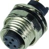 Socket, 5 pole, solder cup, screw locking, straight, 21033212530