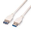 Value Kabel Usb 3.2 Gen 1, Typ A-A, M/F, Biały, 0,8 M