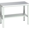 Stół warsztatowy szer. 900mm maks. obciążenie: 450kg Podstawowy stoł Blacha stalowa dł. 1500mm wys. 740 → 1140mm