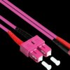 LW-801LS4 Duplex Jumper OM4 50/125µ LC/SC, 1 m, violet