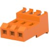 Socket header, 3 pole, pitch 3.96 mm, straight, orange, 3-641168-3