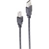 USB 2.0 connection cable, USB plug type A to USB plug type B, 0.5 m, black, BS13-23015