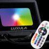 LX400181 RGB floodlight, 20 W, IP65, RGBW, remote control