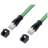 Lütze 192766.1000 RJ45 CAT 6 Network cable 10 m Green Flame-retardant