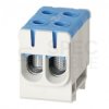 Listwa zaciskowa 2-torowa Al/Cu 2,5-50mm2 na szynę TH35 niebieski FJ-E50/2/B HEDO